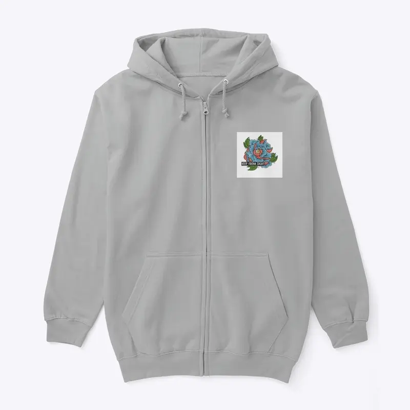 Keep From Sight Flower Zip Up Hoodie